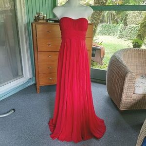 Aidan Mattox Red gown size 8 preowned